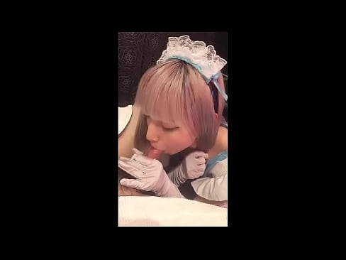 ❤️ جاپاني بت [ميوڪا]، فرينچ نوڪر جو لباس، حصو 1، بلو جاب ۽ لوشن سان جرڪ آف ❤ سپر فحش